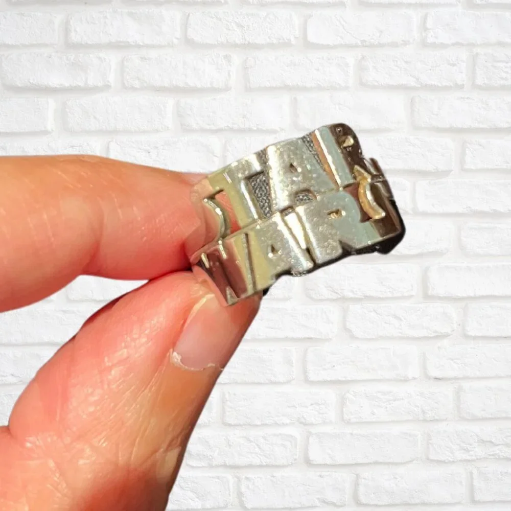 Star Wars Logo Ring Size 11 Stainless Steel Cutout Sci-Fi Movie Jewelry Gift‎